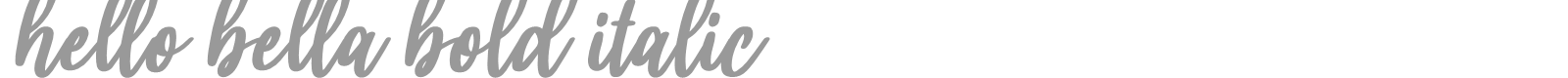 Hello Bella font preview